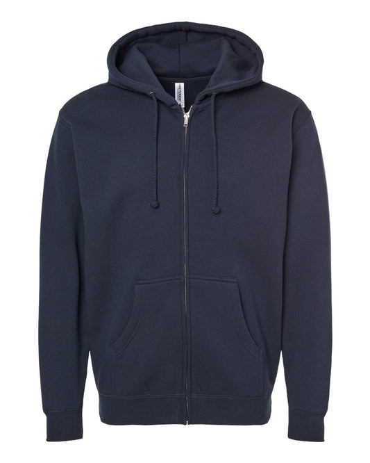 Independent Trading-Heavyweight Full-Zip Hooded Sweatshirt - 30 Pcs of Silver