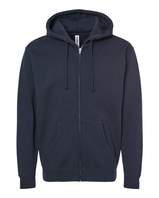 Independent Trading-Heavyweight Full-Zip Hooded Sweatshirt - 30 Pcs of Silver