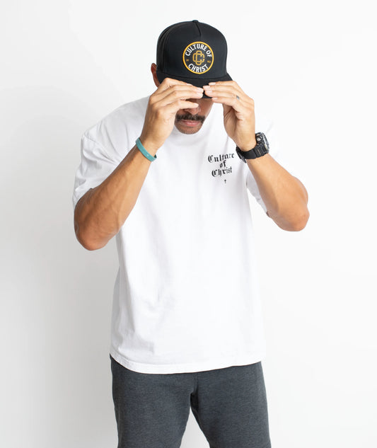 The Culture of Christ unisex black trucker hat - 30 Pcs of Silver