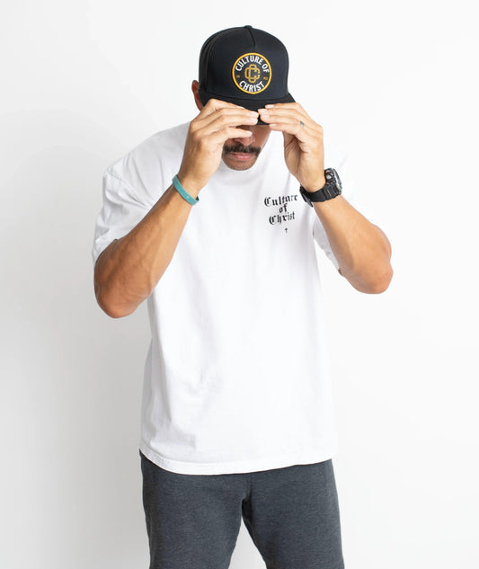 The Culture of Christ unisex black trucker hat - 30 Pcs of Silver