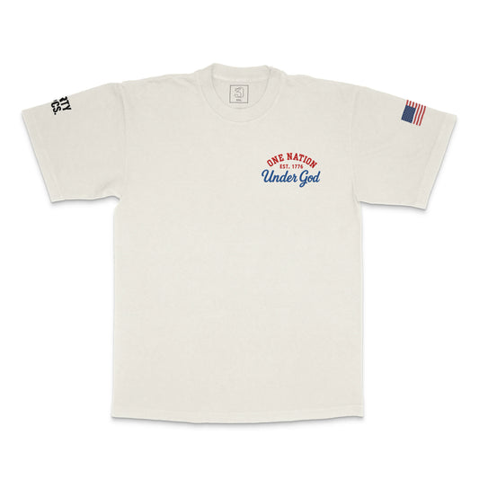 250 Years Tribute Tee One Nation-Under God | Legacy Collection | 30 PCS. Of Silver | Premium Heavyweight Tee - 30 Pcs of Silver