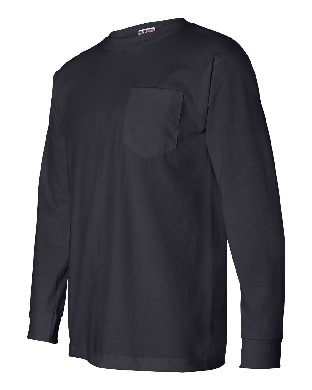 Bayside - USA-Made Long Sleeve Pocket T-Shirt - 8100 - 30 Pcs of Silver