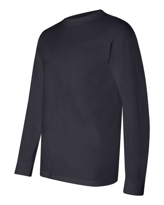 Bayside - USA-Made Long Sleeve  T-Shirt - 6100 - 30 Pcs of Silver