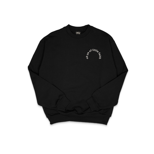 Jesus Walks | THRTY PCS. | Total Heavyweight Black Crewneck |