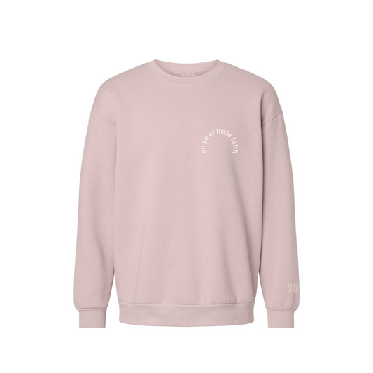 Jesus Walks | 30 PCS. | Total Semi-Heavyweight Blush Crewneck |