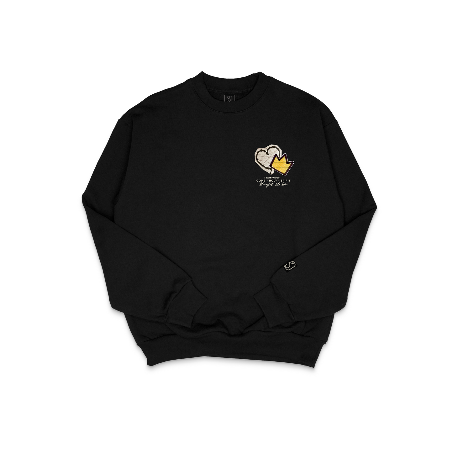 NEW The Litany Of Let Love | Divine Collage Collection Crewneck | 30PCS. Of Silver