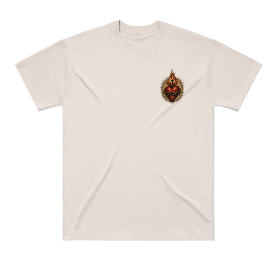 The Sacred Heart | 30 PCS. Of Silver | The Vintage Archive Collection | Bone Oversized Tshirt