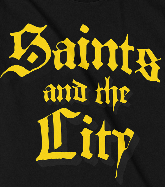 Saints And The City Signature Tee Black | 30 PCS. Of Silver | City Saints Collection - 30 Pcs of Silver