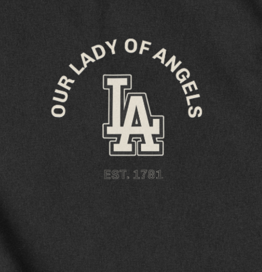 Our Lady Of Angels Heavyweight T-shirt | Los Angeles | 30 PCS. Of Silver - 30 Pcs of Silver