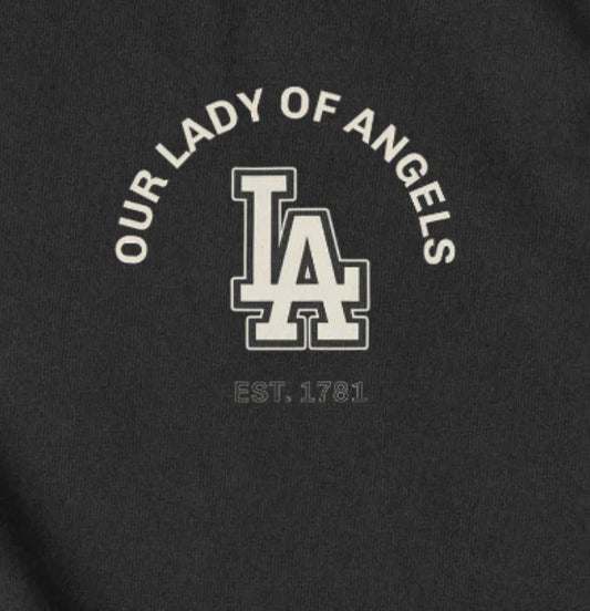 Our Lady Of Angels Heavyweight T-shirt | Los Angeles | 30 PCS. Of Silver - 30 Pcs of Silver