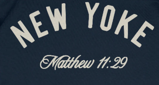 The New Yoker Navy | 30 Pieces of Silver Catholic Apparel-Crewneck Sweatshirt Navy - 30 Pcs of Silver
