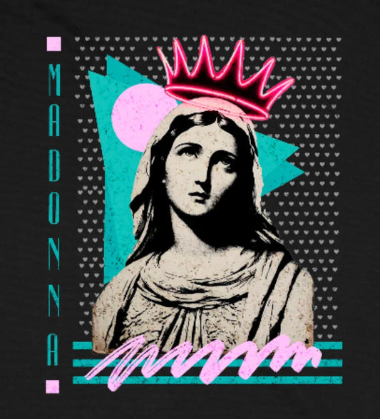 30 PCS. of Silver Madonna world tour close up of graphic front of shirt