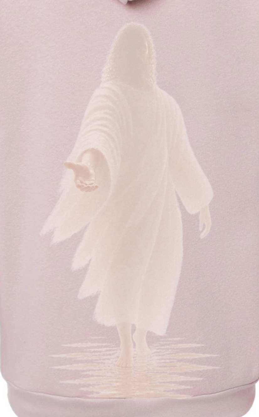 Jesus Walks | 30 PCS. | Total Heavyweight Blush Hoodie | - 30 Pcs of Silver
