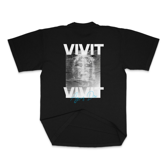 Vivit Jesus shroud of Turin black unisex Catholic Tshirt by thirty pieces of silver
