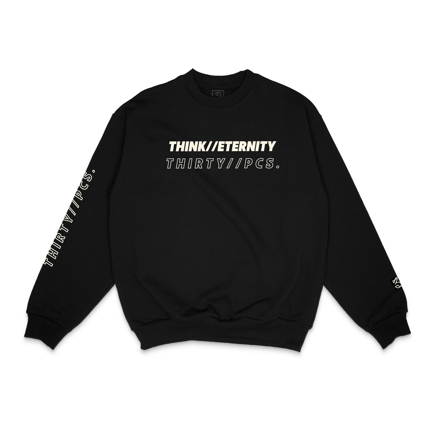 NEW Think Eternity Crewneck Black | 30 Pcs. Of Silver Urban Catholic