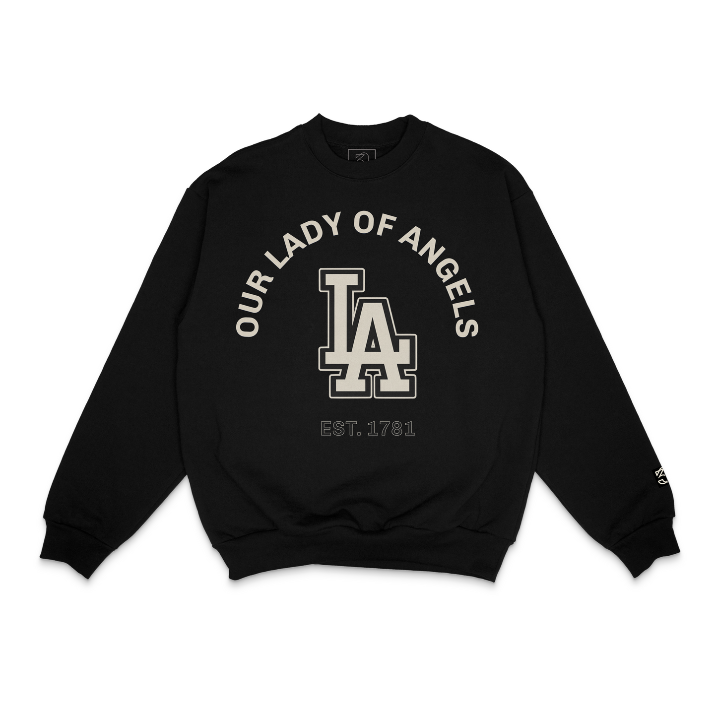 NEW The City Origin Heavyweight | Our Lady Of Angels Large Logo Crewneck | 30PCS. Of Silver Urban Catholic