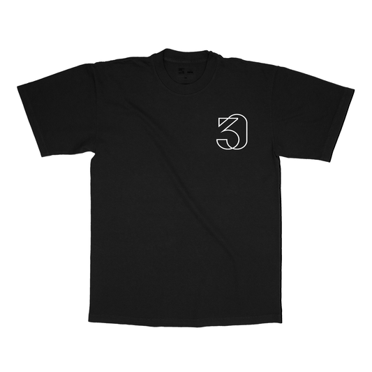 The 30PCS. Logo T-Shirt Black - 30 Pcs of Silver 