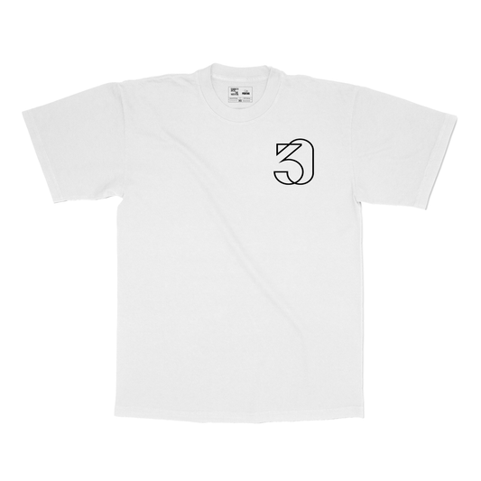 The 30PCS. Logo T-Shirt White - 30 Pcs of Silver 