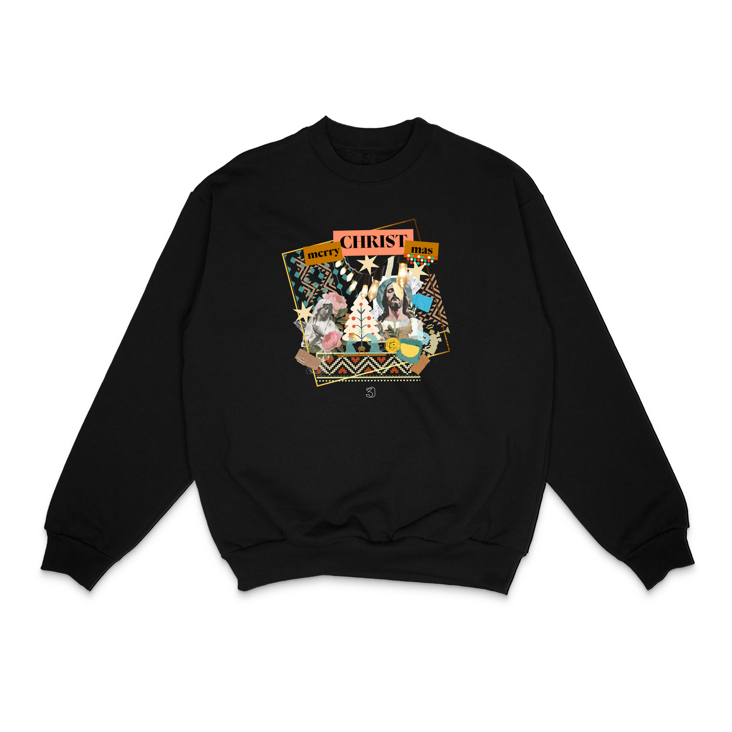 Limited Edition 30PCS. Merry Christmas Mood Board Crewneck - 30 Pcs of Silver 