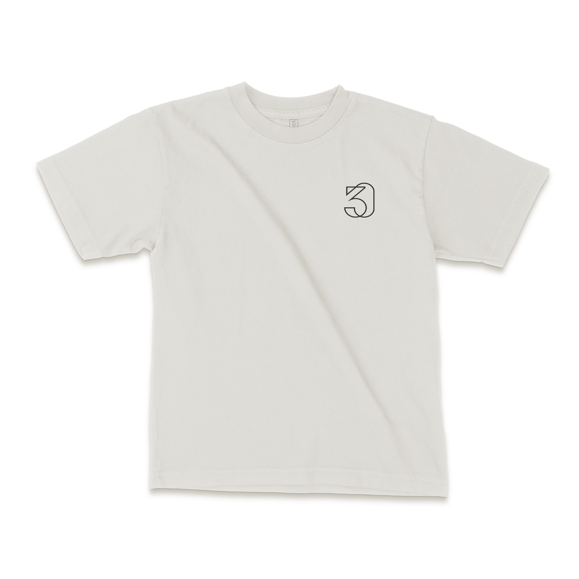 Catholic St. Michael defend us in battle graphic bone tee Front 30 pieces of silver front logo 