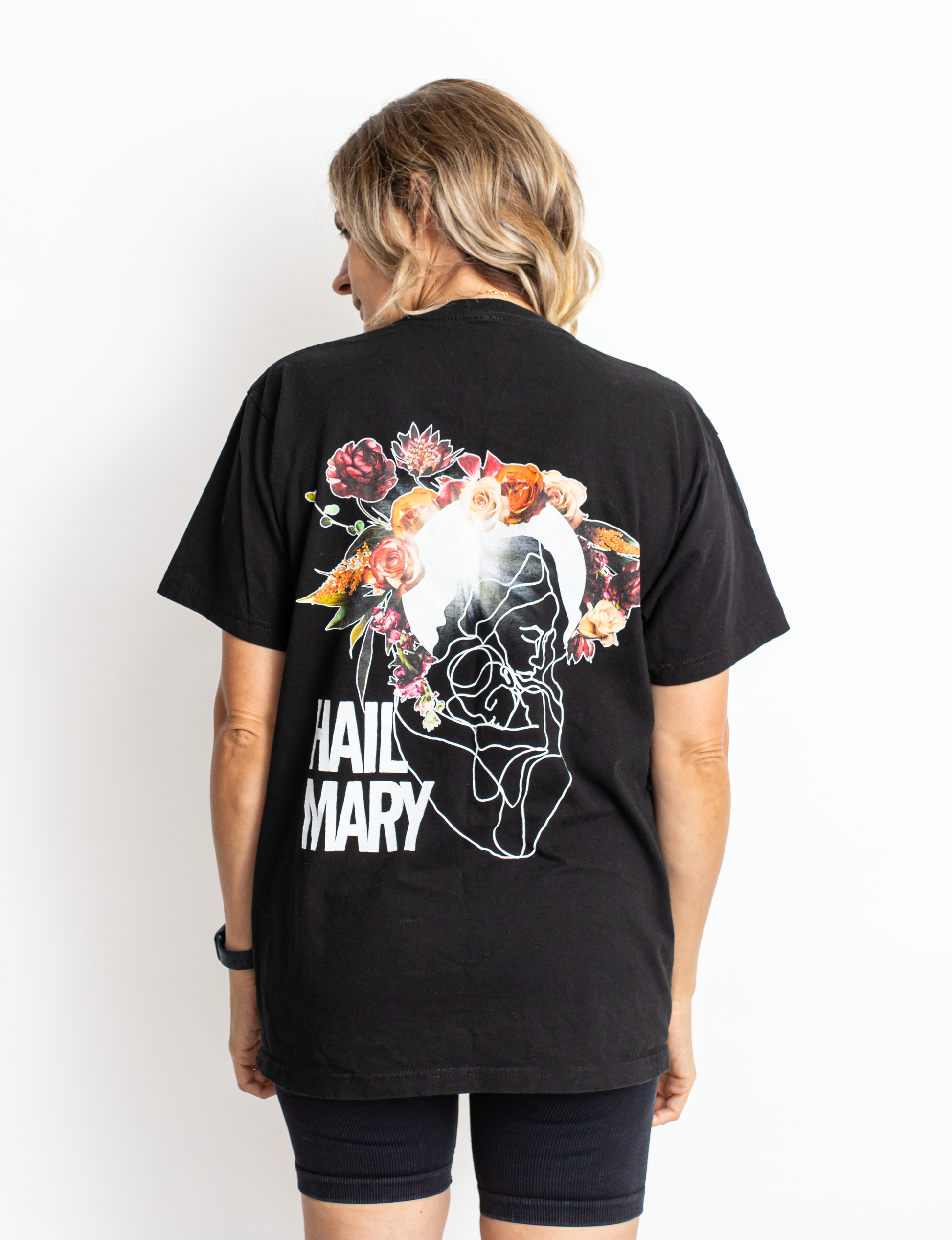Hail Mary black unisex heavyweight t-shirt - 30 Pcs of Silver 