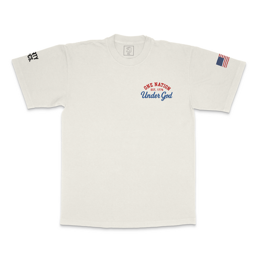 250 Years Tribute Tee One Nation-Under God | Legacy Collection | 30 PCS. Of Silver | Premium Heavyweight Tee