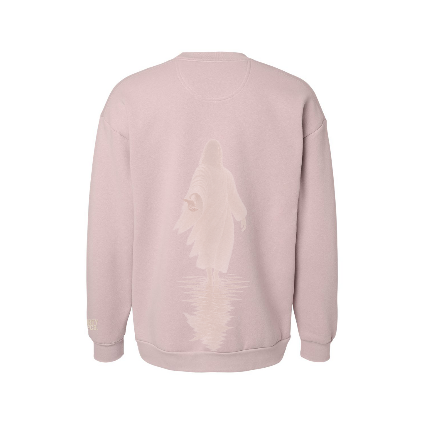 Jesus Walks | 30 PCS. | Total Semi-Heavyweight Blush Crewneck | - 30 Pcs of Silver 