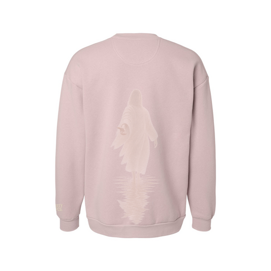 Jesus Walks | 30 PCS. | Total Semi-Heavyweight Blush Crewneck |