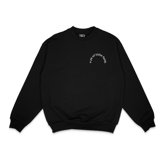 Jesus Walks | THRTY PCS. | Total Heavyweight Black Crewneck |