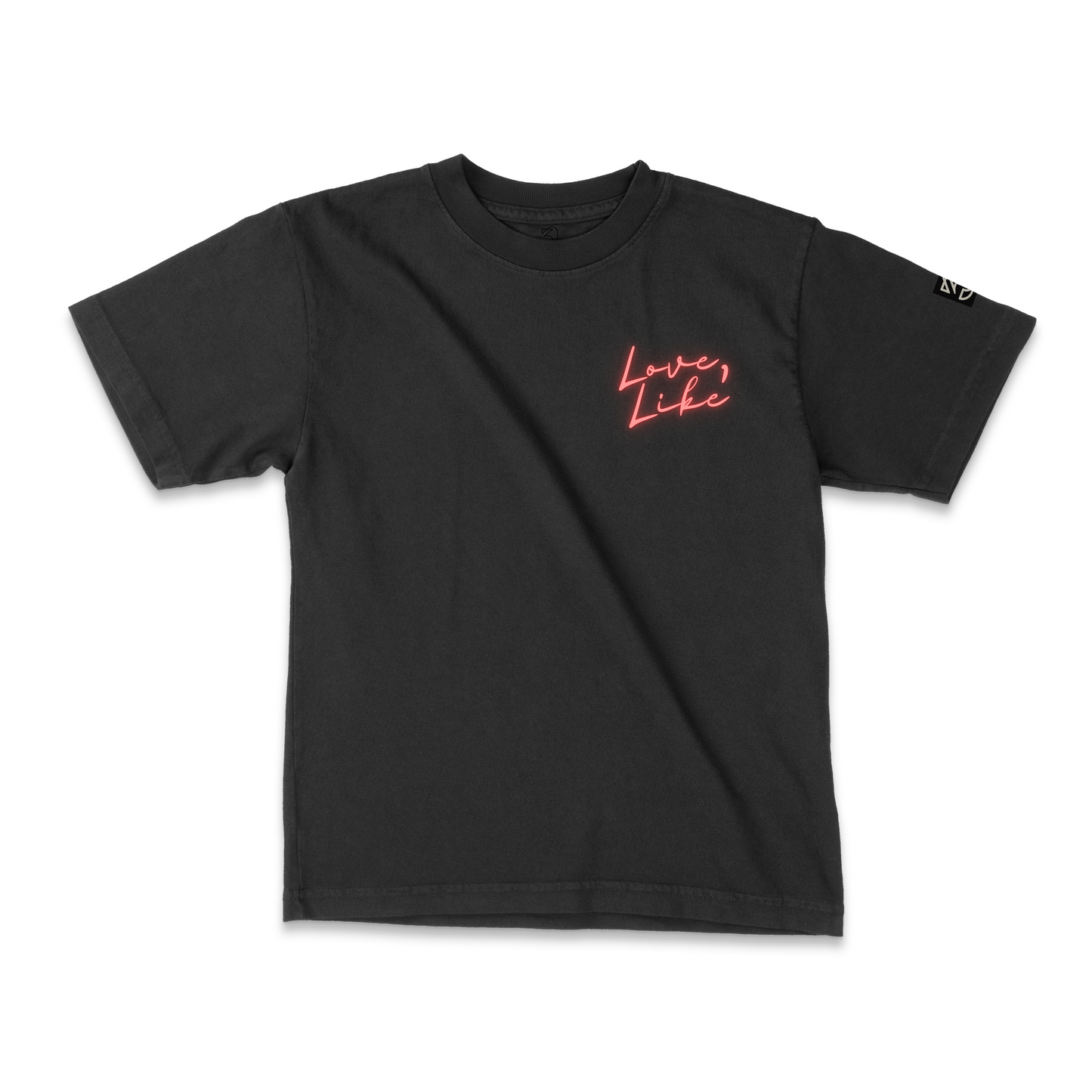 NEW Love Like Your Soul Depends On It--Neon Rose Heavy Weight T-Shirt | 30 Pieces of Silver Catholic Apparel-Black