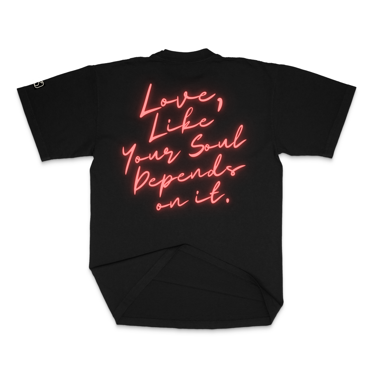 NEW Love Like Your Soul Depends On It--Neon Rose Heavy Weight T-Shirt | 30 Pieces of Silver Catholic Apparel-Black