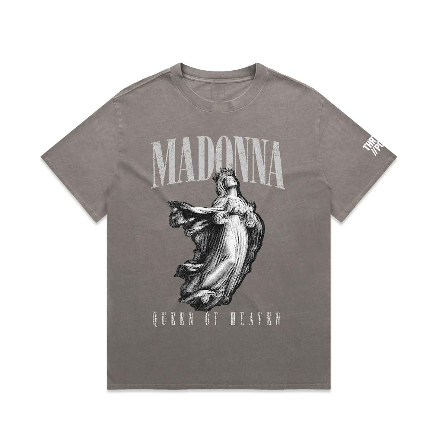 Pre Order: The Madonna World Tour Vintage Halftone Tee | 30 PCS. Of Silver | Faded Grey Premium Tee |