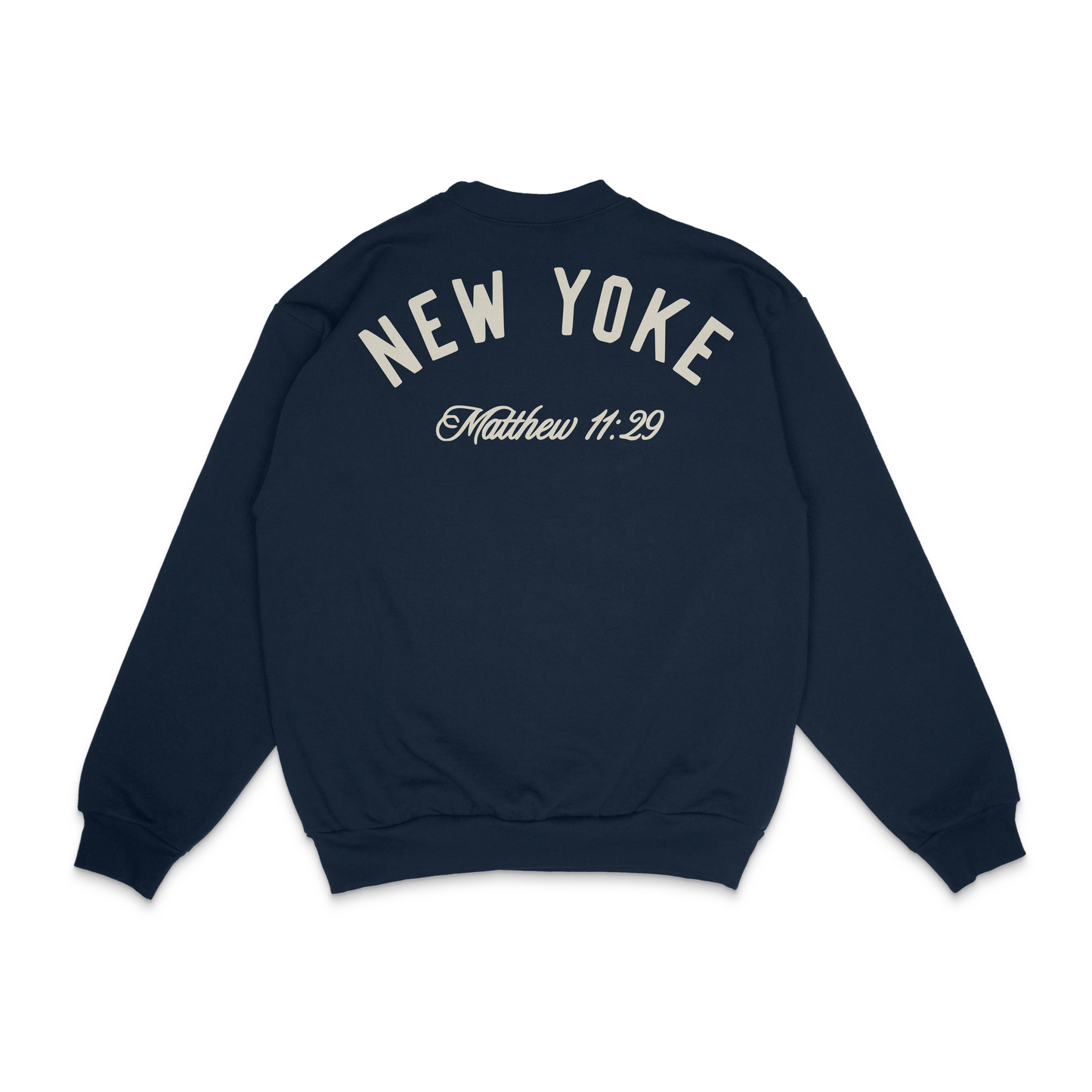 The New Yoker Navy | 30 Pieces of Silver Catholic Apparel-Crewneck Sweatshirt Navy