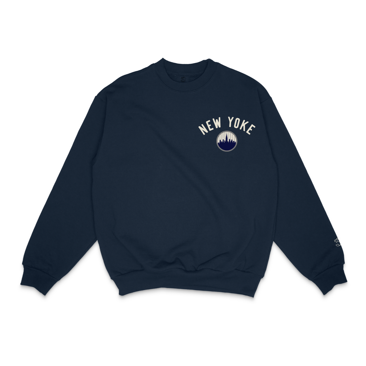 The New Yoker Navy | 30 Pieces of Silver Catholic Apparel-Crewneck Sweatshirt Navy