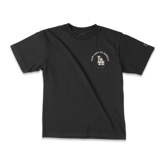 Our Lady Of Angels Heavyweight Tee | City Saints Collection, Los Angeles | 30PCS. Of Silver