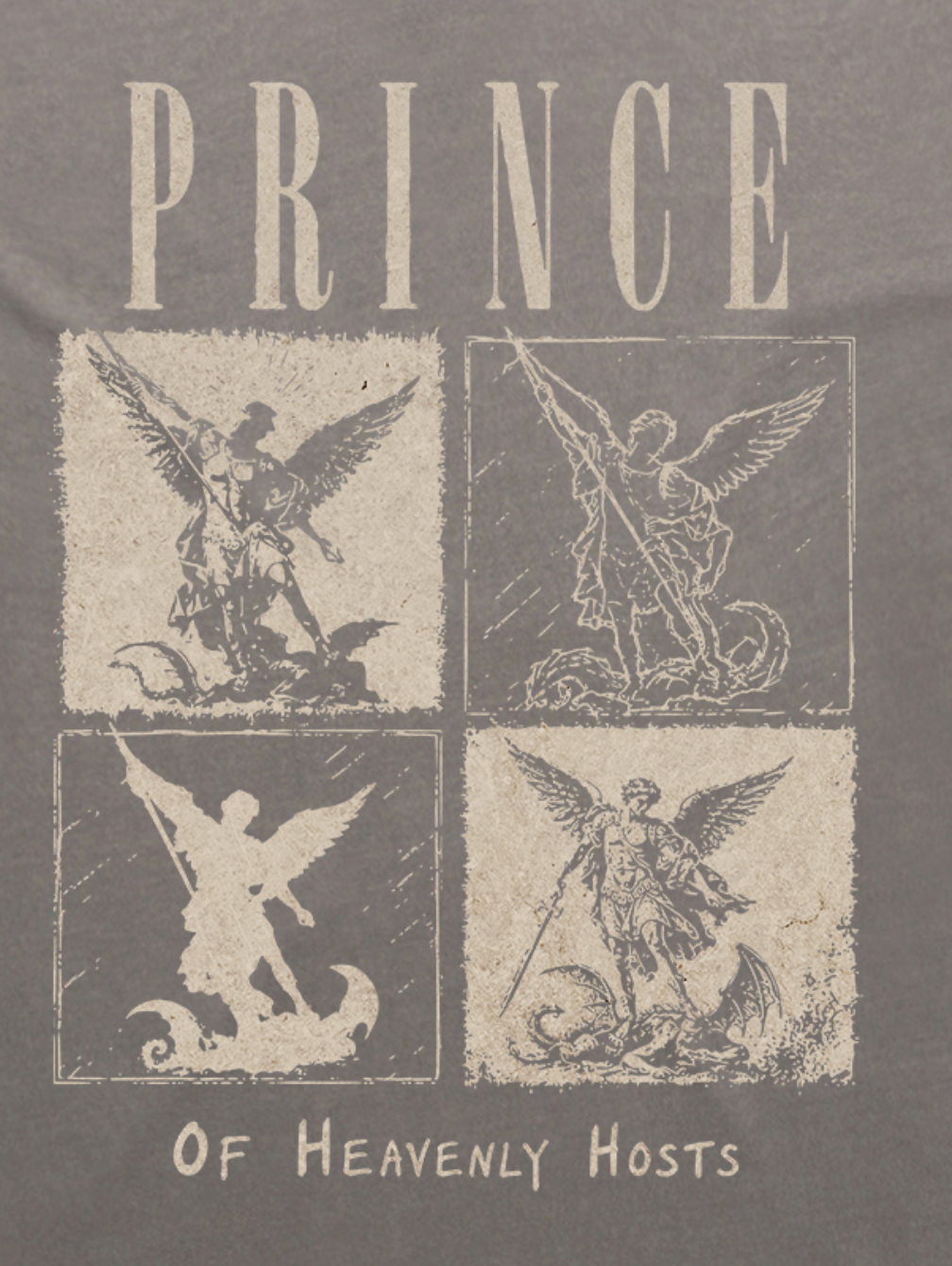 September 1st Delivery | Prince Of Heavenly Hosts--Vintage Tee | 30 PCS. | Faded Grey Premium 7.1 oz Urban Tee