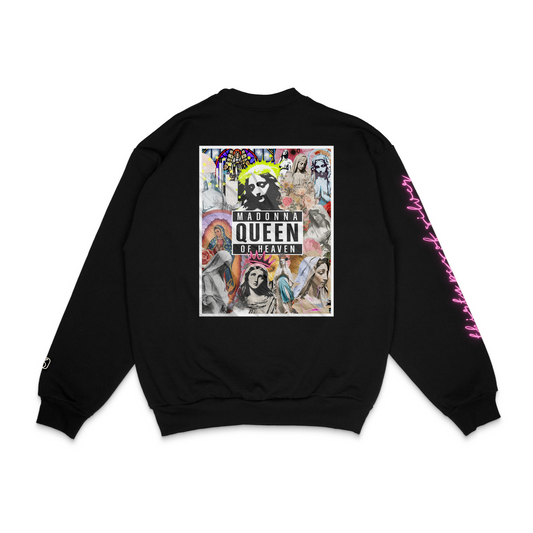 NEW Madonna Queen of Heaven Poster Crewneck Sweatshirt
