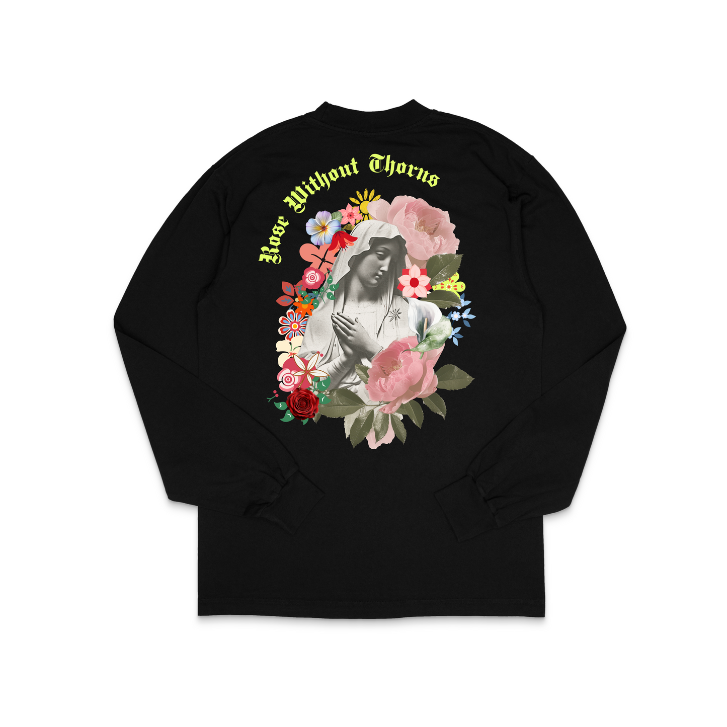 Rose Without Thorns Long-Sleeved Black - 30 Pcs of Silver 