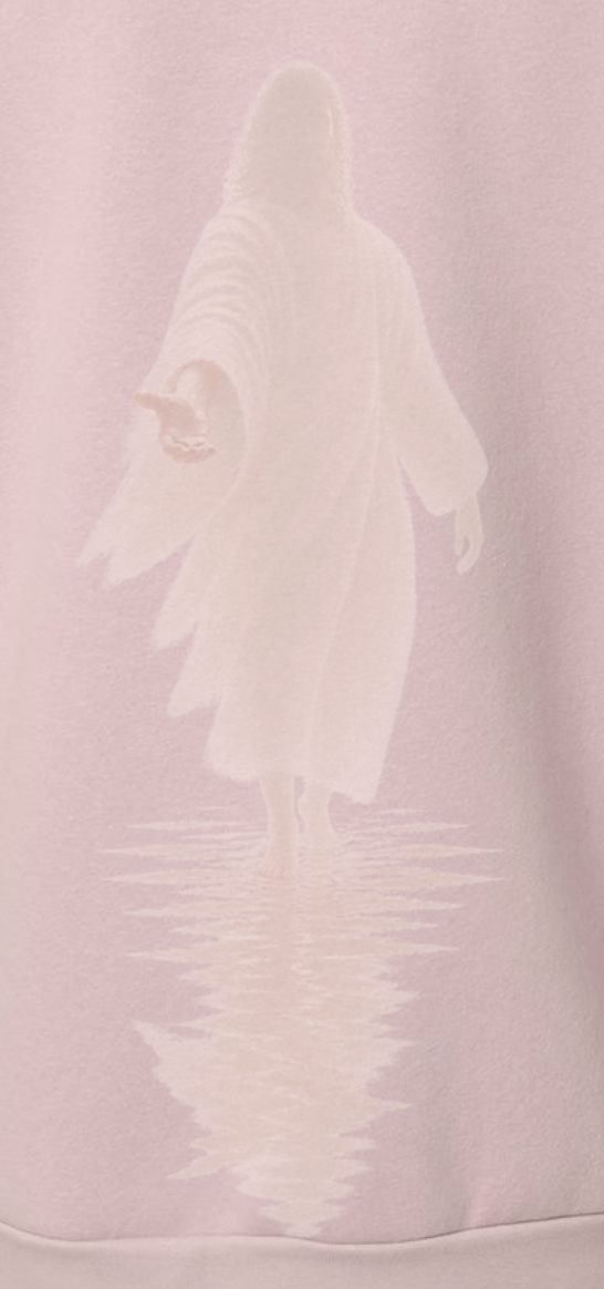 Jesus Walks | 30 PCS. | Total Semi-Heavyweight Blush Crewneck | - 30 Pcs of Silver 