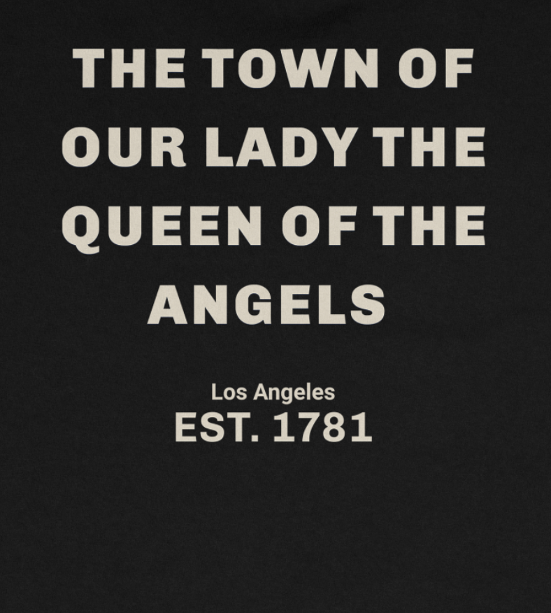 Our Lady Of Angels Heavyweight T-shirt | Los Angeles | 30 PCS. Of Silver - 30 Pcs of Silver 