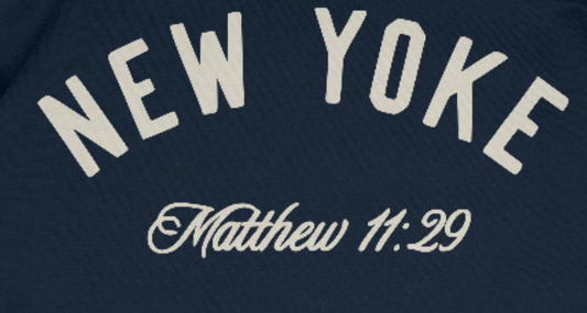 The New Yoker Navy | 30 Pieces of Silver Catholic Apparel-Crewneck Sweatshirt Navy - 30 Pcs of Silver 