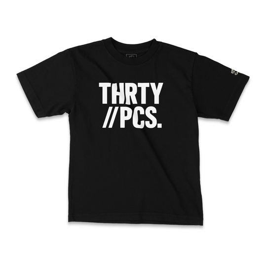 The Core THRTY//PCS. Logo Tee | Premium Black Tee | THRTY PCS. OF SILVER