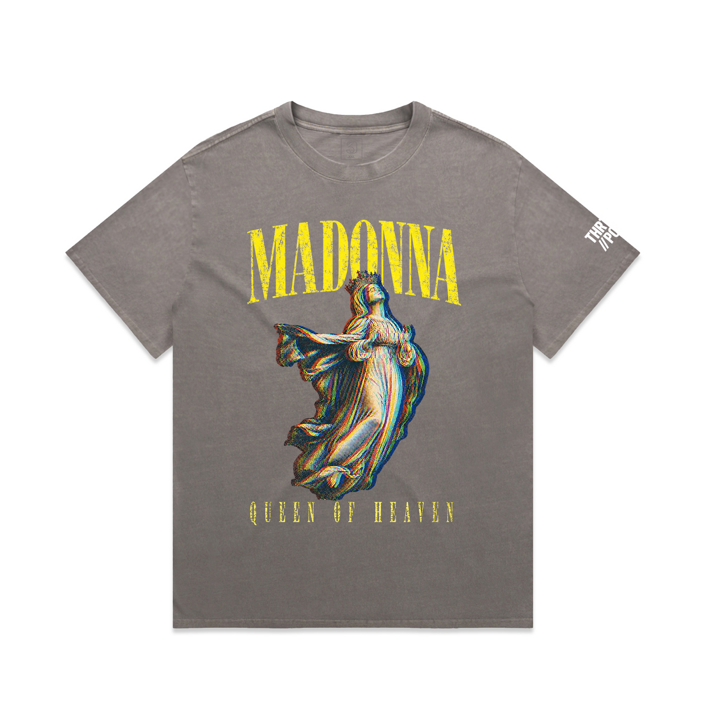 Pre Order: The Madonna Color World Tour Vintage Tee | 30 PCS. Of Silver | Faded Grey Premium Tee |