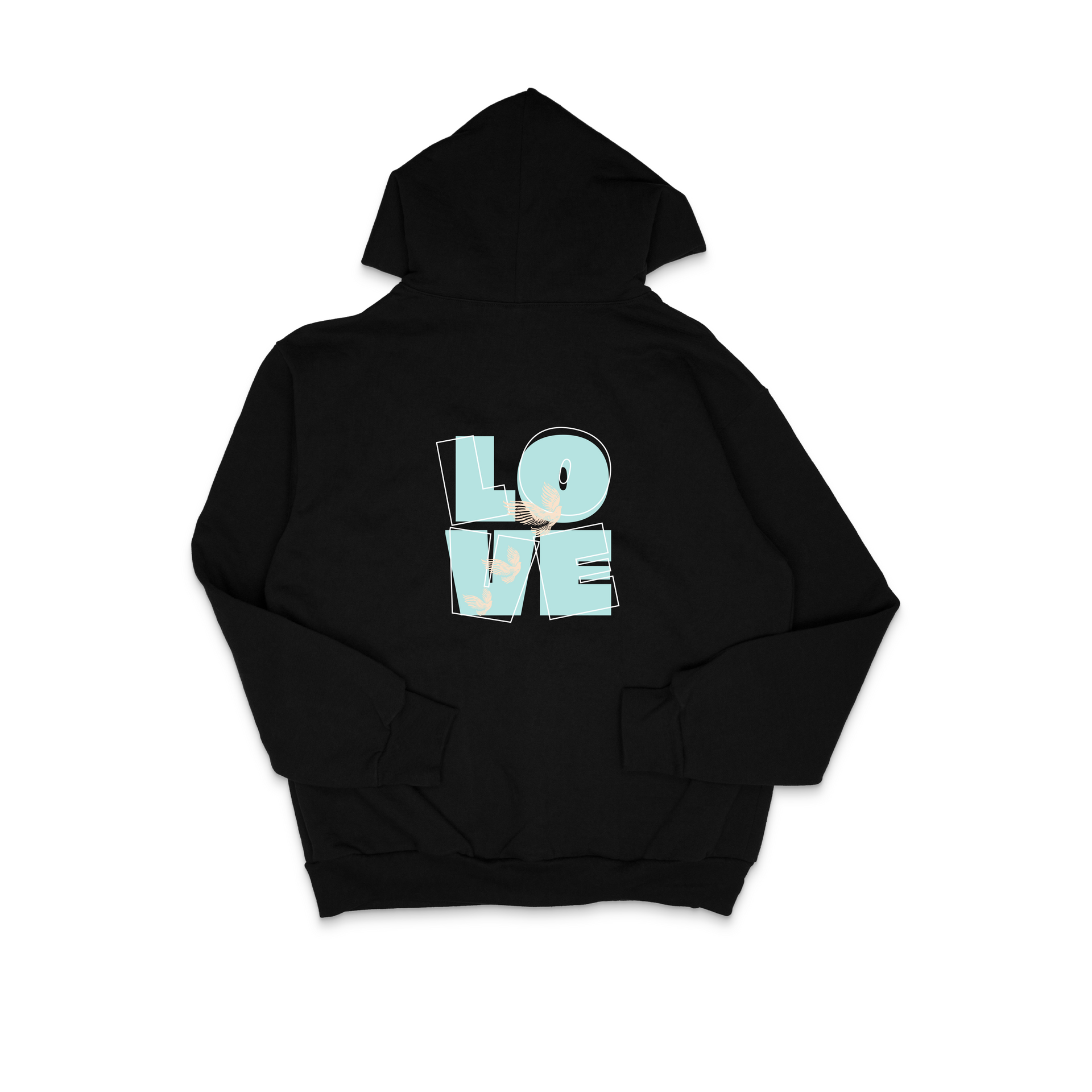 30 Pcs of Silver Love Hoodie Faded Blue M Black